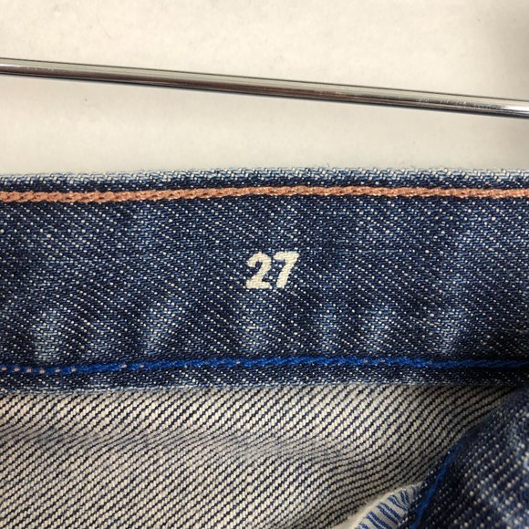 Martin + Osa Women's Size 27 Medium Wash Blue Button Fly Straight Leg Jeans - Picture 12 of 13